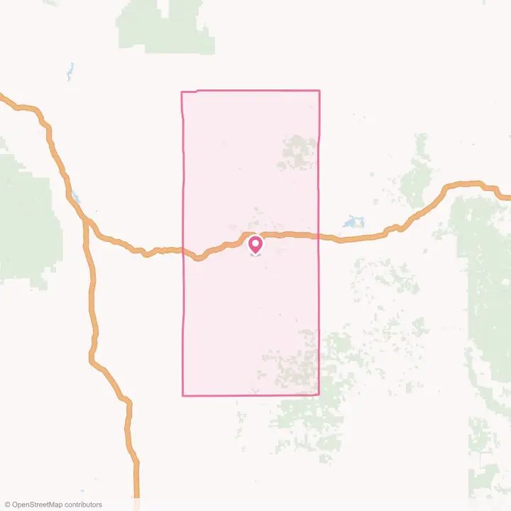 Map of the flower delivery area in Campbell County, Wyoming