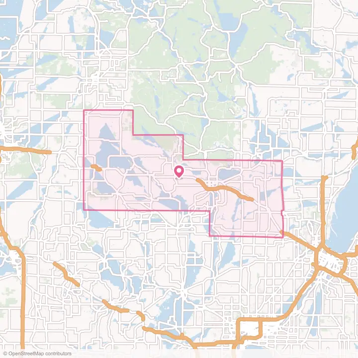 Map of the flower delivery area in Shawano County, Wisconsin